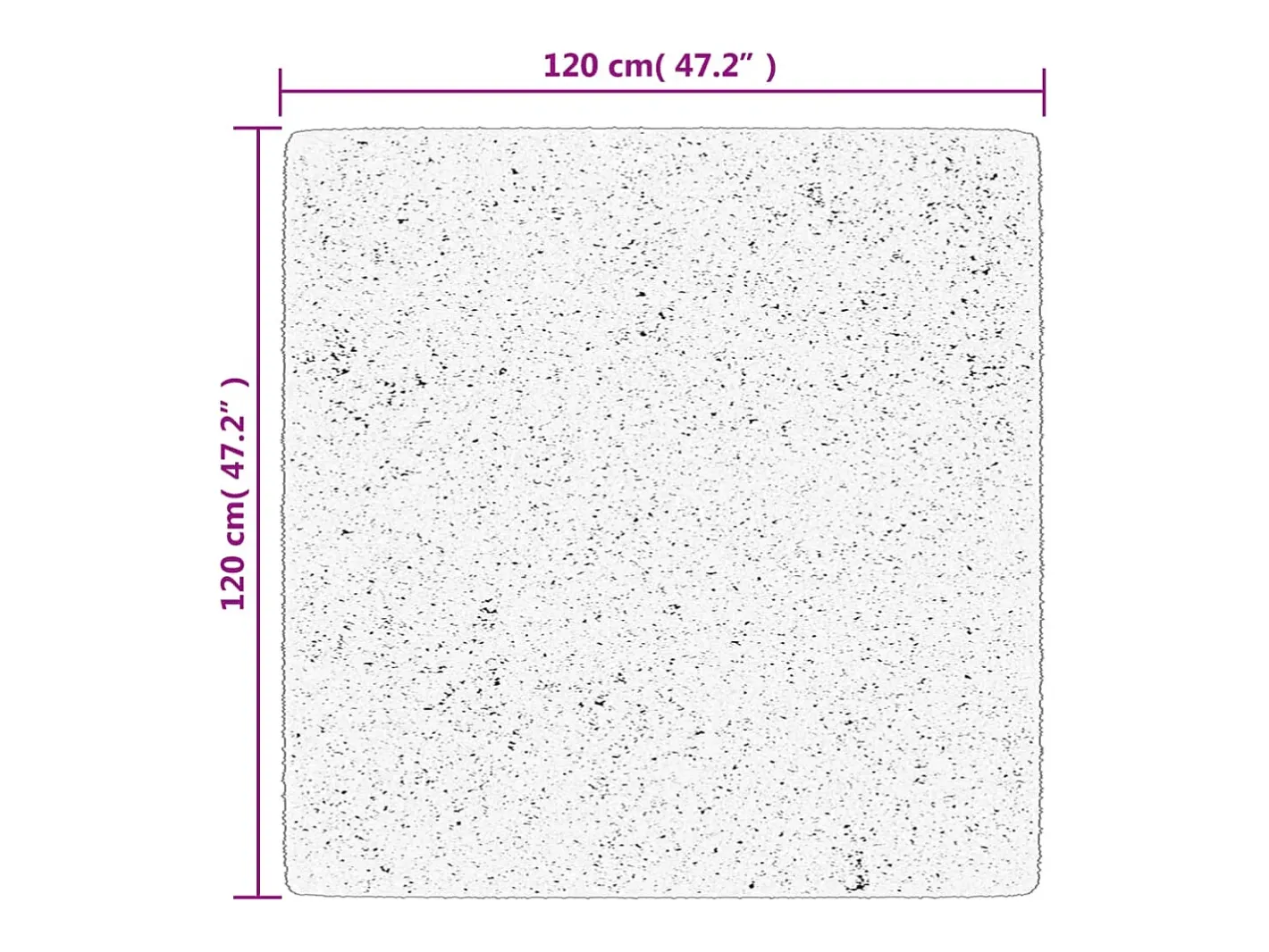 Discount Garden Furniture Hester Alfombra de pelo corto suave lavable HUARTE arena 120x120 cm Marru00f3n