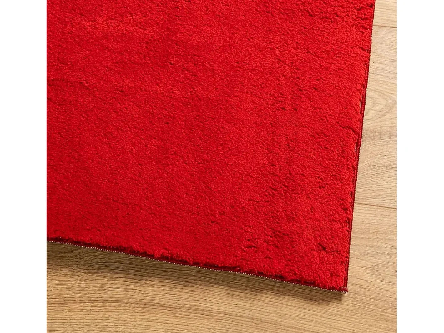 Garden Furniture Alfombra De Salón-Hester Alfombra de pelo corto suave lavable HUARTE 160x160 cm Rojo