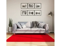 Garden Furniture Alfombra De Salón-Hester Alfombra de pelo corto suave lavable HUARTE 160x160 cm Rojo
