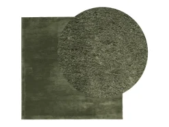 Garden Furniture Alfombra De Salón-Hester Alfombra pelo corto suave lavable HUARTE bosque 200x200cm Verde