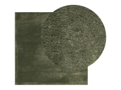 Garden Furniture Alfombra De Salón-Hester Alfombra pelo corto suave lavable HUARTE bosque 240x240cm Verde