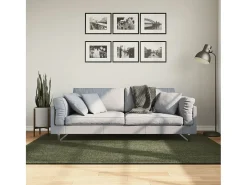 Garden Furniture Hester Alfombra pelo corto suave lavable HUARTE bosque 140x200cm Verde New