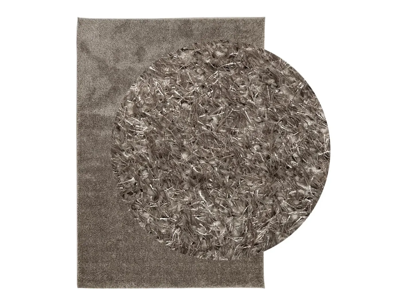 New Garden Furniture High Point Alfombra pelo largo aspecto brillante ISTAN 140x200 cm Gris