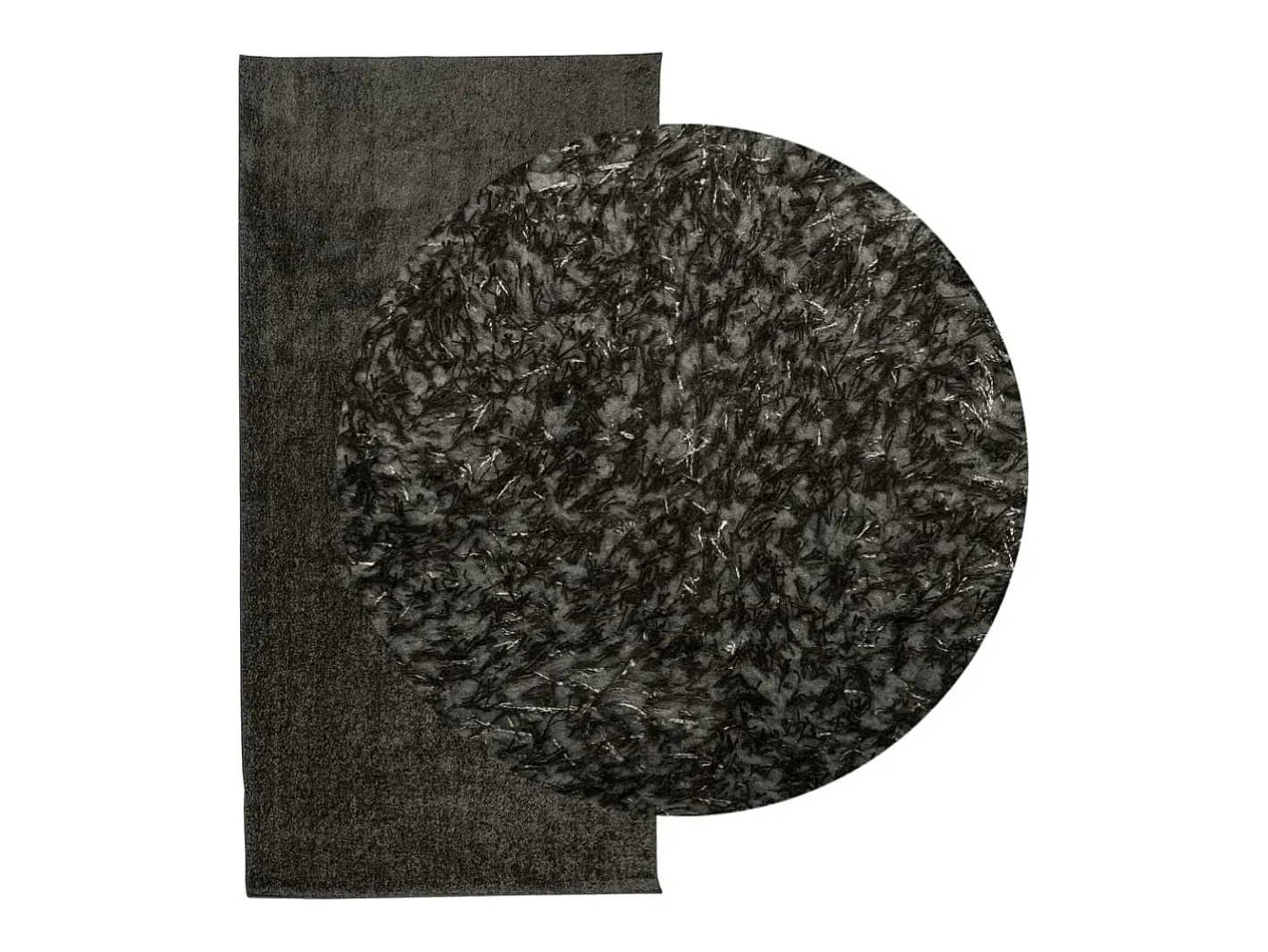 Garden Furniture High Point Alfombra pelo largo aspecto brillante ISTAN antracita 100x200cm Gris antracita