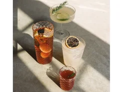 Vaso-Highball - Juego de 4 copas para cóctel y vino aromático de 41 cl, cristal, diseño elegante - Zafferano, fabricado en Italia Transparente