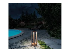 Home Pole - Poste de jardín LED para fijar al suelo - Luz nocturna cálida 3000K 230V 15W 1590lm Azafrán - oscuro Gris Discount