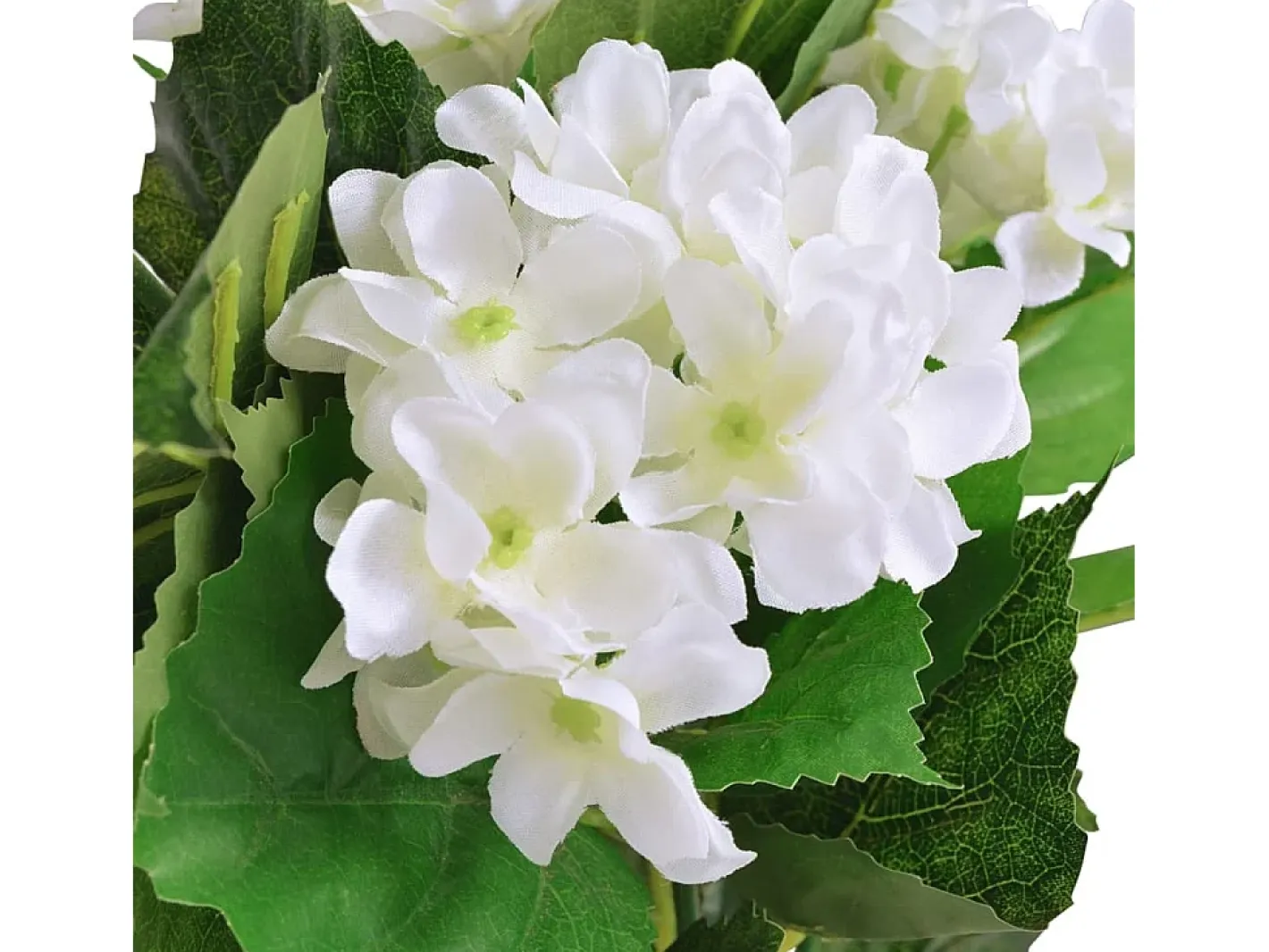 Planta Artificial-Hortensia artificial blanca con maceta de 60 cm Blanco