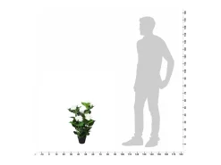 Planta Artificial-Hortensia artificial blanca con maceta de 60 cm Blanco