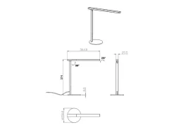 Ideal - Lámpara de mesa Fabas Luce negra - LED táctil de 10 W integrado, regulable CCT (3000K, 4000K, 5000K, 6000K) Negro Sale