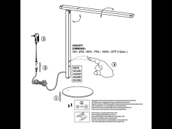 Best Ideal - Lámpara de mesa Fabas Luce blanca - LED táctil de 10 W integrado regulable CCT (3000K 4000K 5000K 6000K) Blanco
