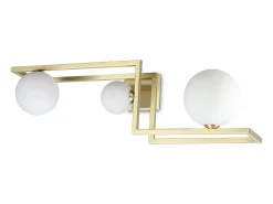Ideal Lux Plafón-ANGOLO Plafón Globo 3 luces Latón Dorado