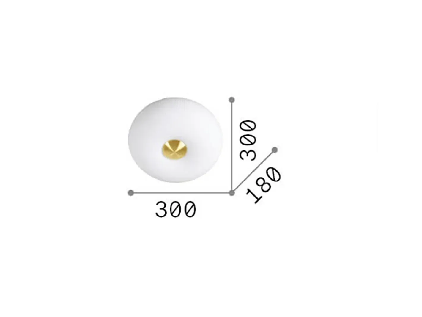 Ideal Lux Plafón-Arizona - Lámpara de techo empotrada de 2 luces Blanca Blanco