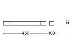 Hot Ideal Lux BALANCE Regleta LED Integrada 1450Lm 3000K Blanco