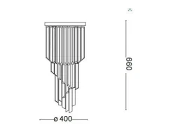 Ideal Lux Carlton - Lámpara de araña de techo con 8 luces, cromo, E14 Gris Online