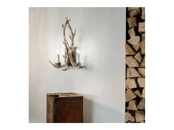 Ideal Lux Aplique Para Pared-Chalet - 2 luces de pared interior marrón claro, E14 Marru00f3n