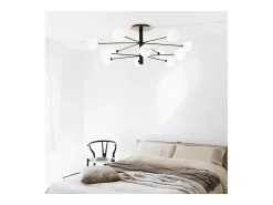 New Ideal Lux COSMOPOLITAN Lámpara de techo semiempotrable multibrazo 10 brazos negra Negro