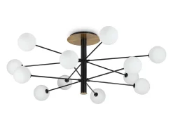 Ideal Lux COSMOPOLITAN Lámpara de techo semiempotrable multibrazo 12 brazos negra Negro Online