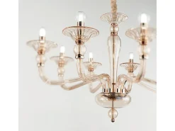 Ideal Lux Danieli - Lámpara colgante de 8 luces, ámbar, E14 Naranja Clearance