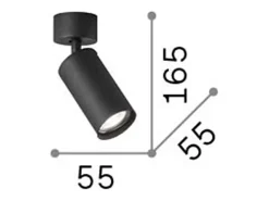Ideal Lux Plafón-DYNAMITE - Lámpara de techo con 1 foco de luz para interior, latón satinado, GU10 Camel