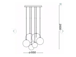 Ideal Lux EQUINOXE Lámpara de techo colgante de 6 luces cromada Gris Online