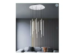 Online Ideal Lux FILO Lámpara de techo colgante decorativa de 12 gotas en racimo blanca 3000K Blanco