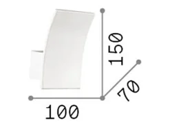 Ideal Lux Aplique Para Pared-Fix - Aplique de pared interior LED 1 luz Blanco
