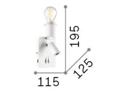 Ideal Lux GEA - Marco interior (la pantalla se vende por separado), E27 Blanco