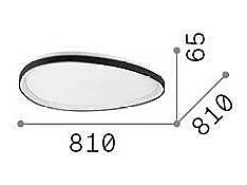 Ideal Lux Lámpara Suspendida-GEMINI Plafón LED Integrado ON-OFF 81cm 5400Lm 3000K Negro