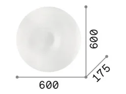 Ideal Lux Plafón-Glory - 5 luces de empotrar grande de interior , E27 Blanco