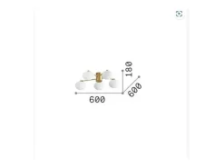 Ideal Lux HERMES Lámpara de techo con forma de globo, 5 luces, 60 cm, latón Camel