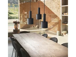 Ideal Lux Lámpara Suspendida-HOLLY - Lámpara colgante de techo para interior 1 luz , E27 Negro