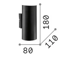 Hot Ideal Lux Hot - 2 Light Up & Down Aplique , GU10 Negro