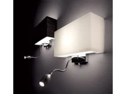 Ideal Lux Aplique Para Pared-Hotel - Aplique de pared interior 1 luz Blanca, E27 Blanco