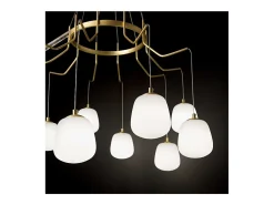 Ideal Lux Iluminación Exterior-Karousel - Lámpara colgante de techo de racimo de latón Sat Camel