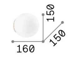 Clearance Ideal Lux Mapa Bianco - Aplique de pared interior 1 luz Blanca, G9 Blanco
