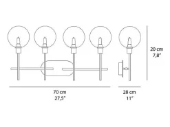 Ideal Lux Maracas - Lámpara de techo 4 luces Latón antiguo Camel Sale