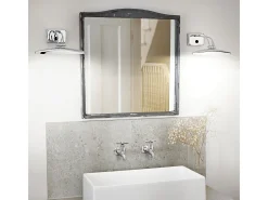 Ideal Lux Mirror-20 - Aplique de pared con espejo para interiores, 2 luces, Cromo, G9 Gris Discount