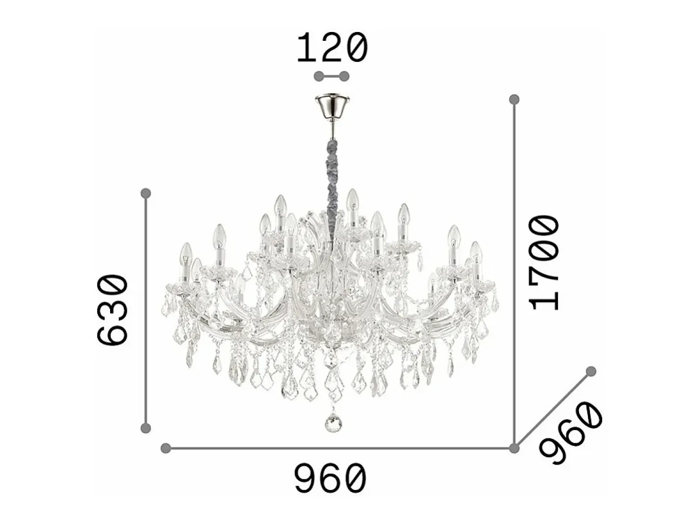 Online Ideal Lux Napoleon - Luz Colgante Luz Dorado