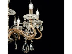 Ideal Lux Lámpara Suspendida-Negresco - Lámpara de araña de 10 luces, acabado , E14 Dorado
