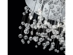 Clearance Ideal Lux Neve - Colgante de techo semi empotrado con 15 burbujas de vidrio extragrandes ligeras, cromo, G9 Gris