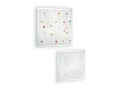 Ideal Lux Plafón-Ocean - Luz de empotrar grande para interiores de 3 luces Transparente, E27 Gris