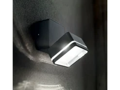 Ideal Lux OMEGA Foco Cuadrado Individual Antracita IP54 4000K Negro