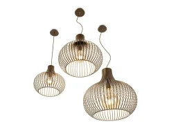 Online Ideal Lux Onion - 1 luz colgante de techo marrón Marru00f3n