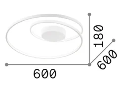 Ideal Lux OZ Luz semiempotrada LED integrada de remolino regulable, latón, 3000K Camel New
