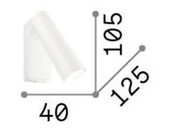 Ideal Lux PIPE Luz de lectura orientable de pared blanca 3000K Blanco Discount