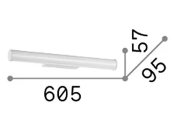 Best Ideal Lux PRETTY Aplique LED Integrado 60cm , 3000K, IP54, No Regulable Blanco