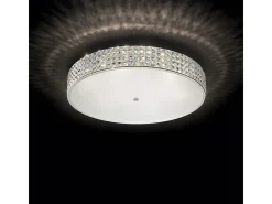 Ideal Lux Roma - Lámpara de techo empotrada grande de 12 luces, cromo, G9 Gris Outlet