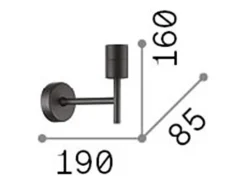 Ideal Lux SET UP Aplique Latón Sin Pantalla Camel New