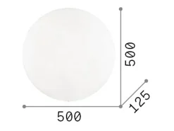 Ideal Lux Plafón-Simply - Plafón de techo grande de 4 luces , E27 Blanco