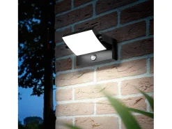 Ideal Lux Aplique Para Pared-SWIPE Lámpara de pared LED con sensor de movimiento para exteriores Café, 3000K, IP54 Marru00f3n